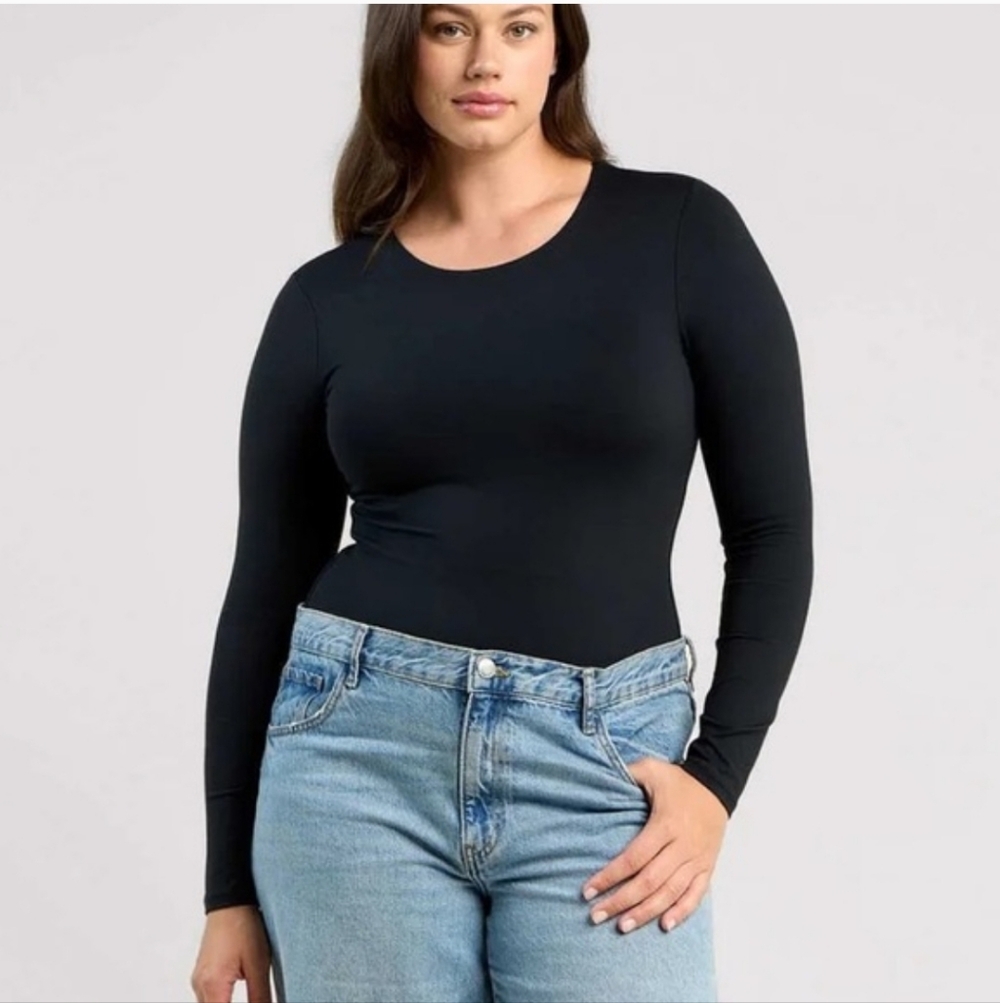 Nuuds Long Sleeve Crewneck Bodysuit Size Medium